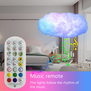 USB-Wolkenlicht-App-Steuerung Musiksynchronisation 3D RGBIC Umgebungslicht Blitzsimulation Wolken Schlafzimmer Zimmerlicht