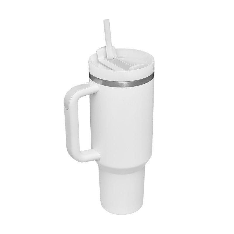 Oz Tumbler With Handle Straw Insulated Coffee Cup