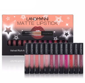 Matte Lippenstift Wasserdicht Langanhaltende Samt Lippenstift Set