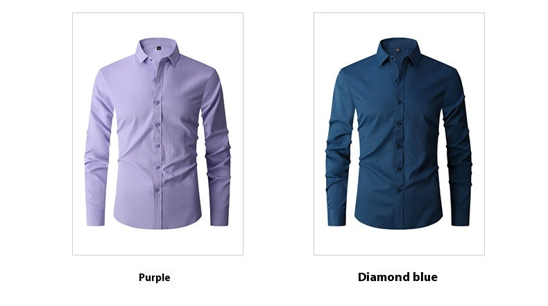 Long Sleeve Trendy Casual Slim-fit Shirt