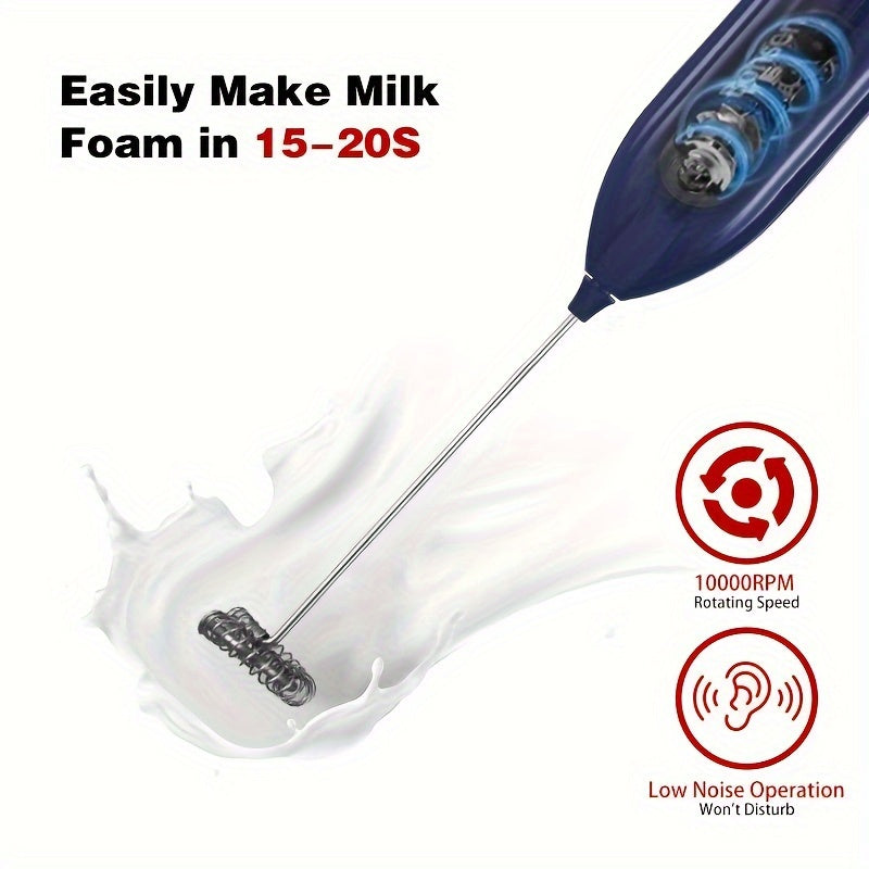 Lalayuan Powerful Electric Milk Frother, Mini Milk Foamer, Battery Operated (Not Included)Drink Mixer Handheld Electric Whisk For Latte