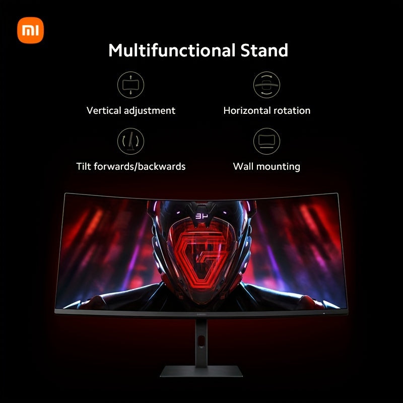 Xiaomi 34-inch Curved Gaming Monitor 180Hz High Reshed Rate 1ms Fast FreeSync Premium E<2* Professional Calibration 95%DCI-P3 100% SRGB* Low Blue Light Computer Screen Monitor Desktop Monitor