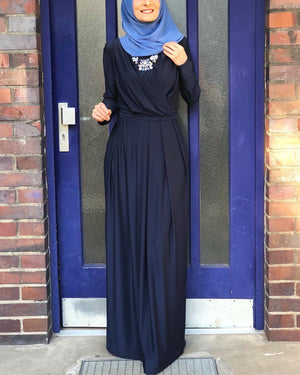 Women's Solid Color Middle Eastern Muslim Long Dress