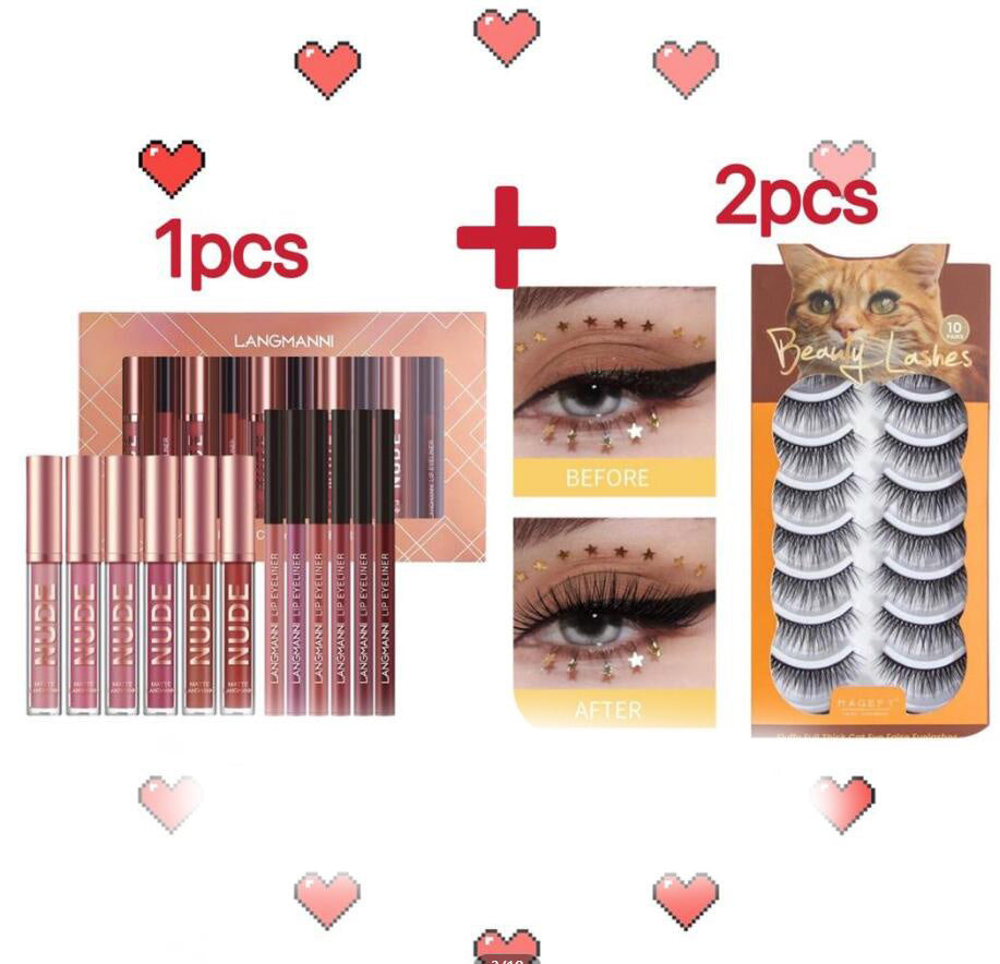 Lipliner und Lippenstift-Make-up, 12-teiliges Set, 6 matte Lippenstifte, 6 Lipliner-Stifte, wasserfest, langanhaltend, matter Lippenstift, Schönheitskosmetik, Make-up, Geschenk für Mädchen, Lippenstift-Set