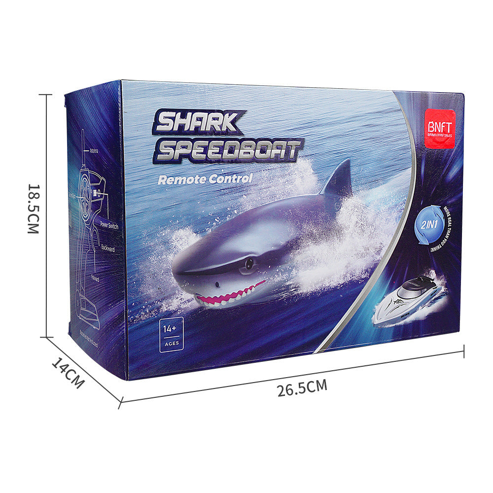 Neu Elektrische Shark RC Boot Fahrzeuge Wasserdichte Schwimmbad Simulation Modell Spielzeug 2 In 1 High-speed