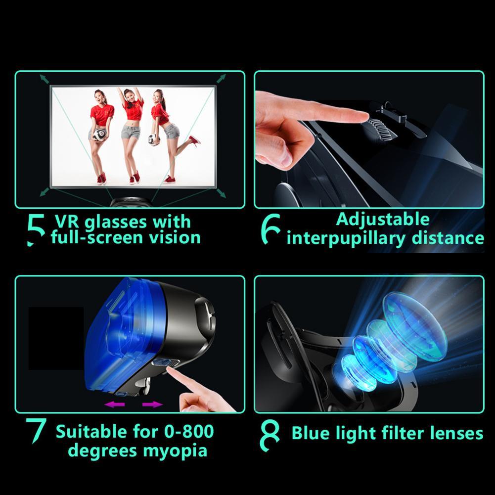 VR Helmet 3D Glasses Virtual Reality Support 0-800 Myopia For Smartphone Smart Phone Headset