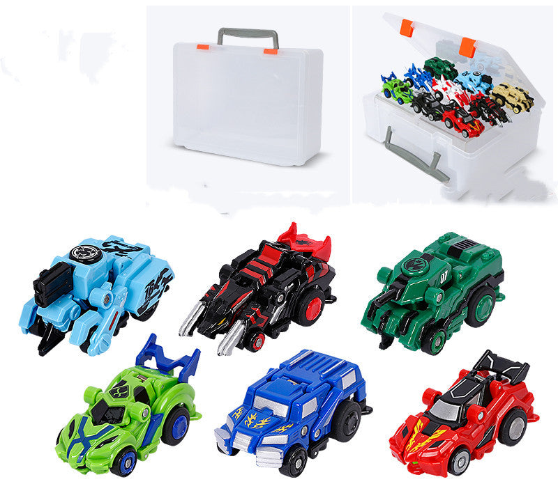 Kreativer springender Krieger, Verformung, Kampfspielzeug, Auto, Sprung, Transformationsroboter, neue Anime-PVC-Actionfiguren, Jungenspielzeug, Spielset