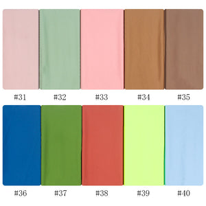 70x180cmEinfarbiger Hijab-Schal aus Chiffon mit Perlen