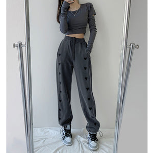 New Love High Waist Drawstring Pants Loose Drawstring