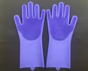 Silicone Heat-resistant Cleaning Brush Scrubbing Gloves