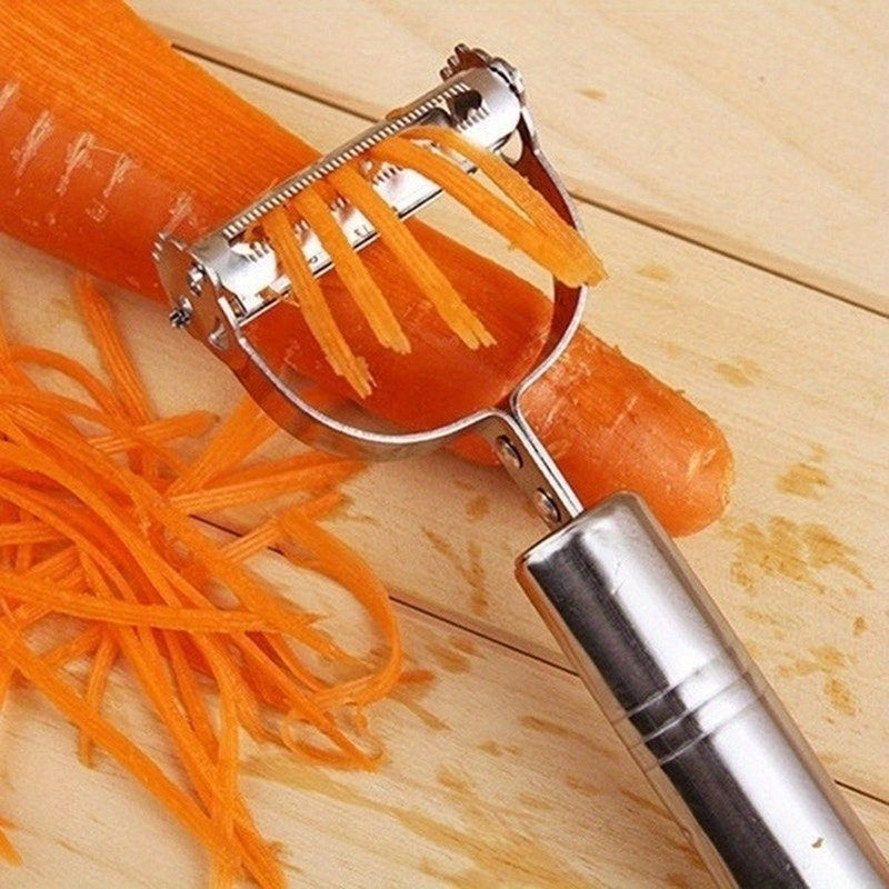 1pc Stainless Steel Vegetable Peeler - Multi-Function Fruit & Potato Grater For Dining & Relaxing, Manual Uncharged Kitchen Gadget For Restaurant