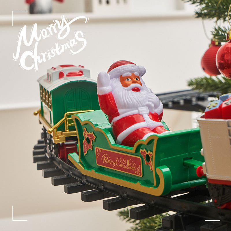 Foreign Trade Electric Christmas Train, Electric Sound And Light Can Hang Christmas Tree Christmas Rail Car, Christmas Gift Toys Peripheral Products Christmas Decor Gift For Christmas Thanksgiving