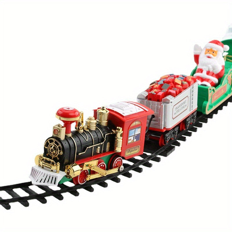 Foreign Trade Electric Christmas Train, Electric Sound And Light Can Hang Christmas Tree Christmas Rail Car, Christmas Gift Toys Peripheral Products Christmas Decor Gift For Christmas Thanksgiving