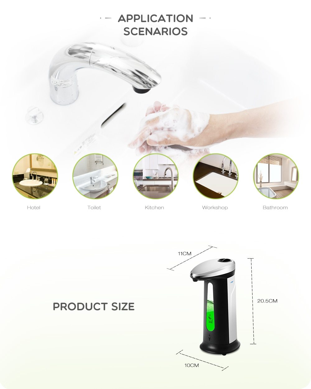 Automatischer Flüssigseifenspender Smart Sensor Touchless 400Ml