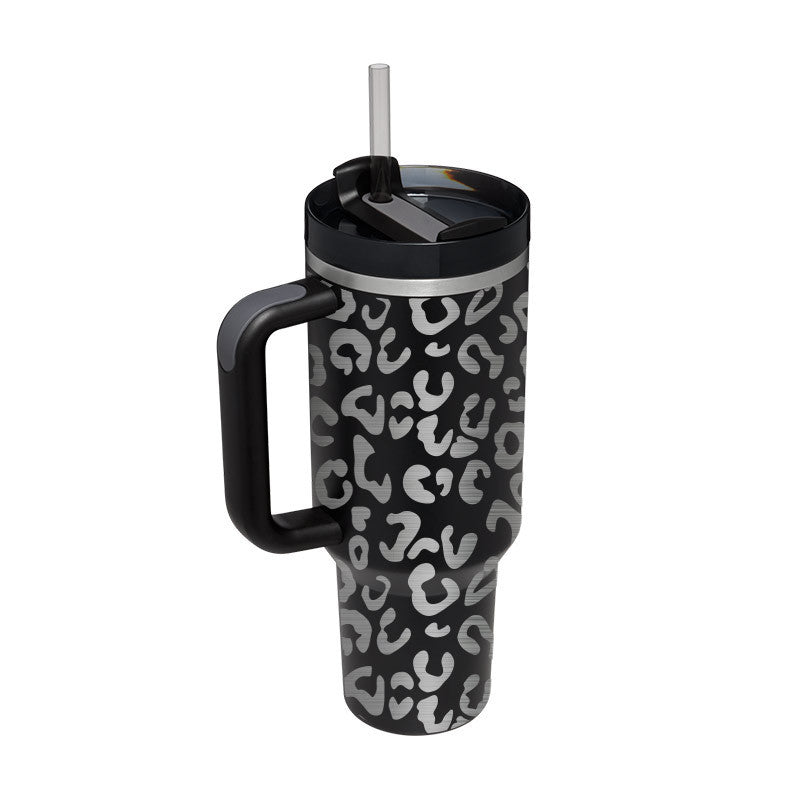 Oz Tumbler With Handle Straw Insulated Coffee Cup