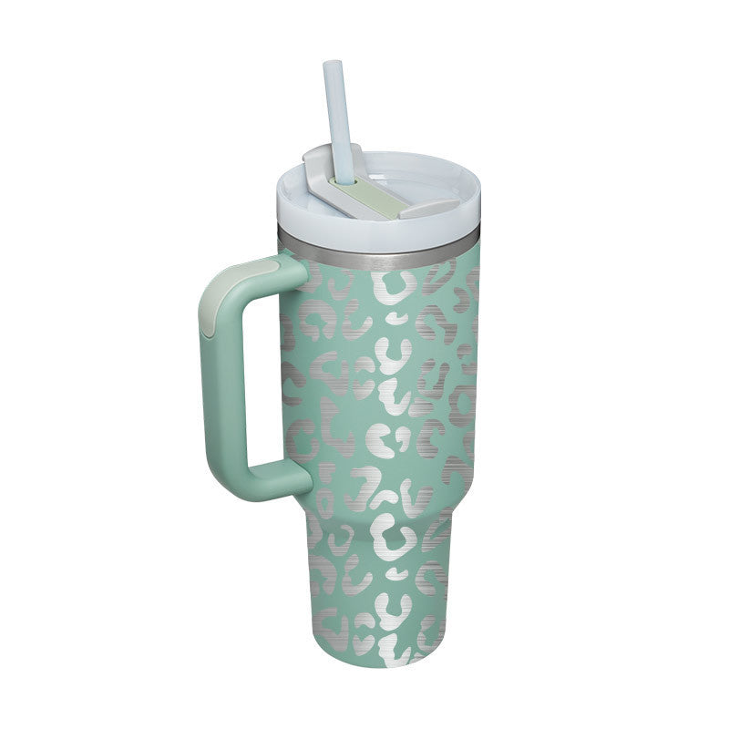 Oz Tumbler With Handle Straw Insulated Coffee Cup