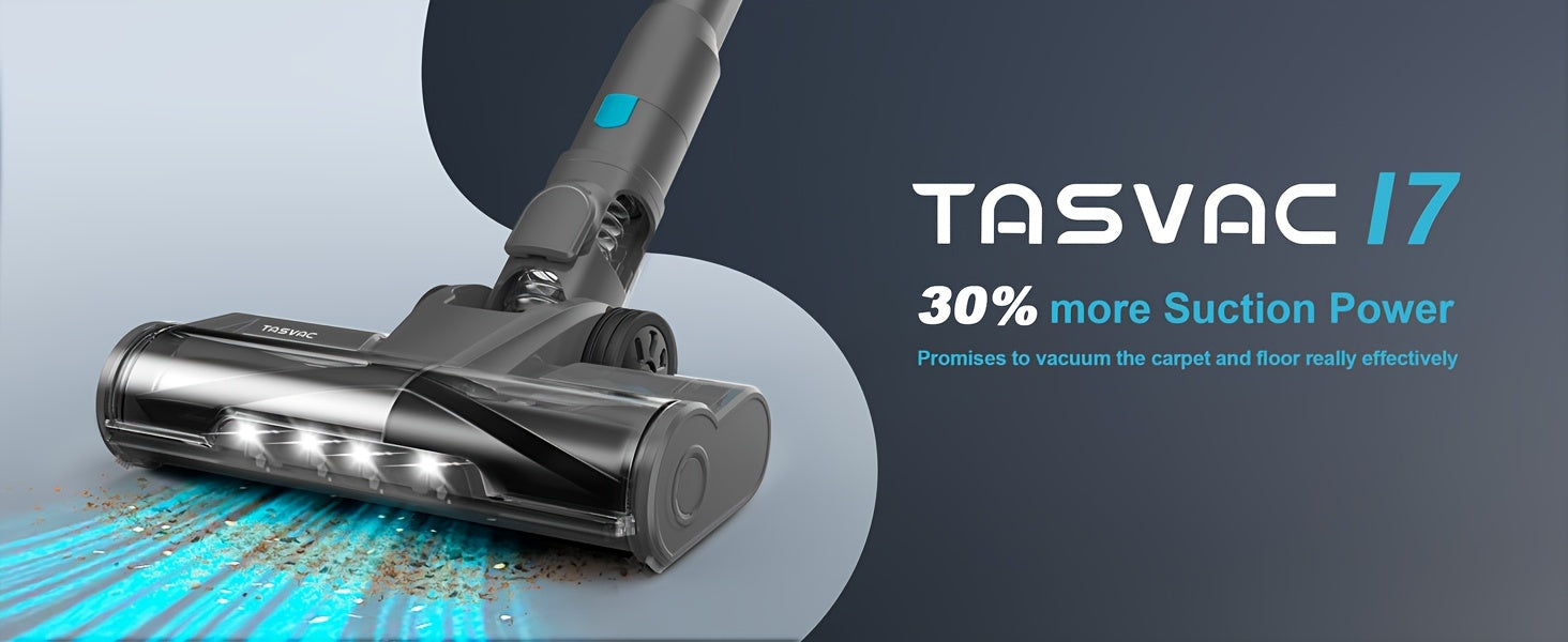 TASVAC Corded Stick Vacuum, 26Kpa 600W Powerful Suction Vacuum Cleaner with LED Floor Head