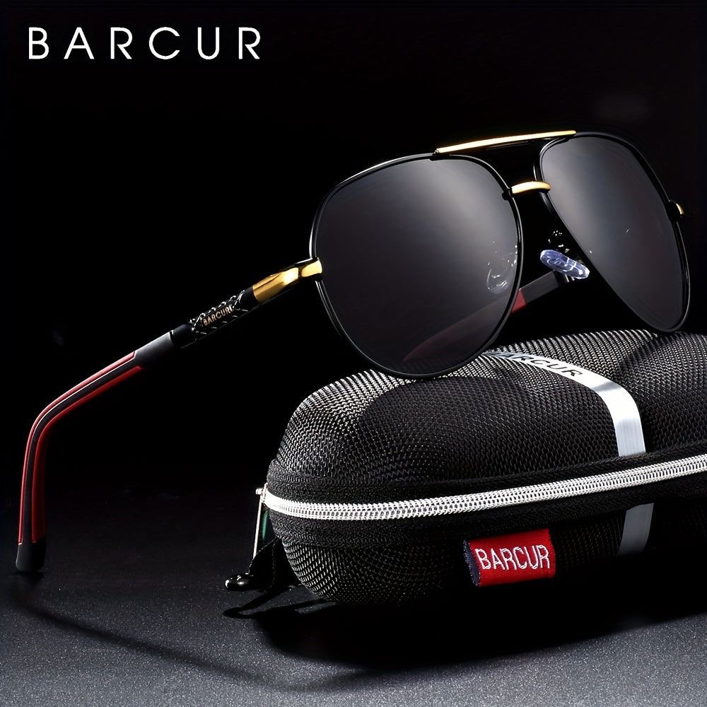 BARCUR Retro Men's Sunglasses Polarized Sunglasses Driving Eyewear UV Protection Protective Sunglasses