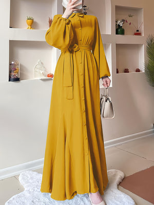 Muslim Solid Color Women's Clothing Dress