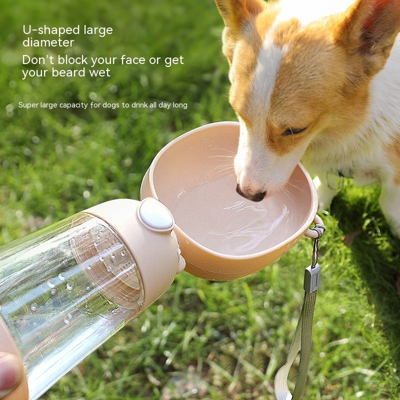 Tragbare Hundewasserflasche Futter- und Wasserbehälter für Haustiere Futternapf Outdoor-Reisetrinknäpfe Wasserspender