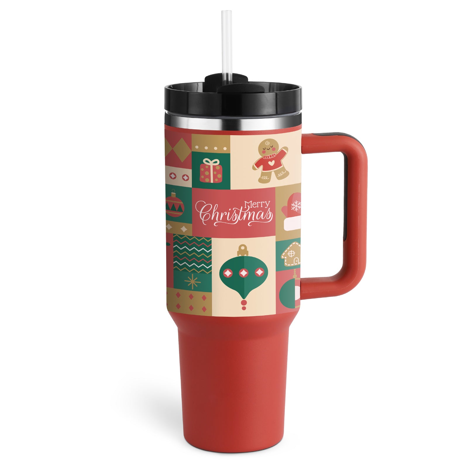 Oz Tumbler With Handle Straw Insulated Coffee Cup