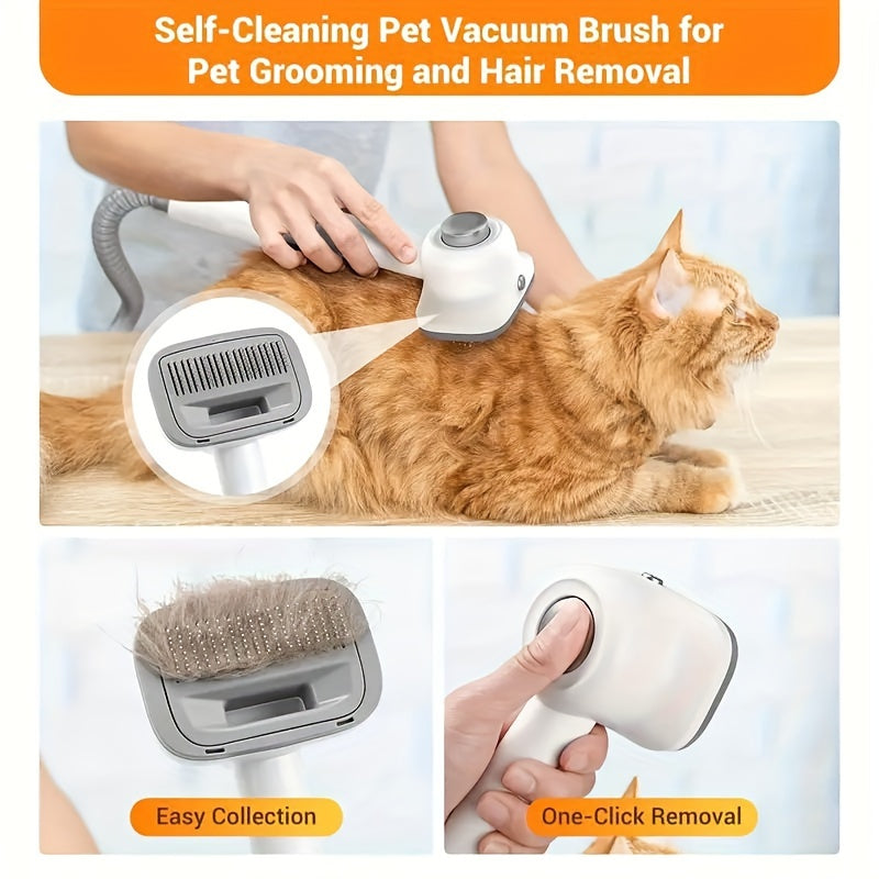 6 in 1 Pet Grooming Kit & Vacuum Suction 99% Pet Hair, Professional Clippers with 5 Proven Grooming Tools s