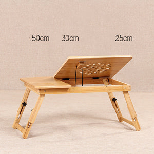 Folding Laptop Bed with Small Table Lazy Simple Desk