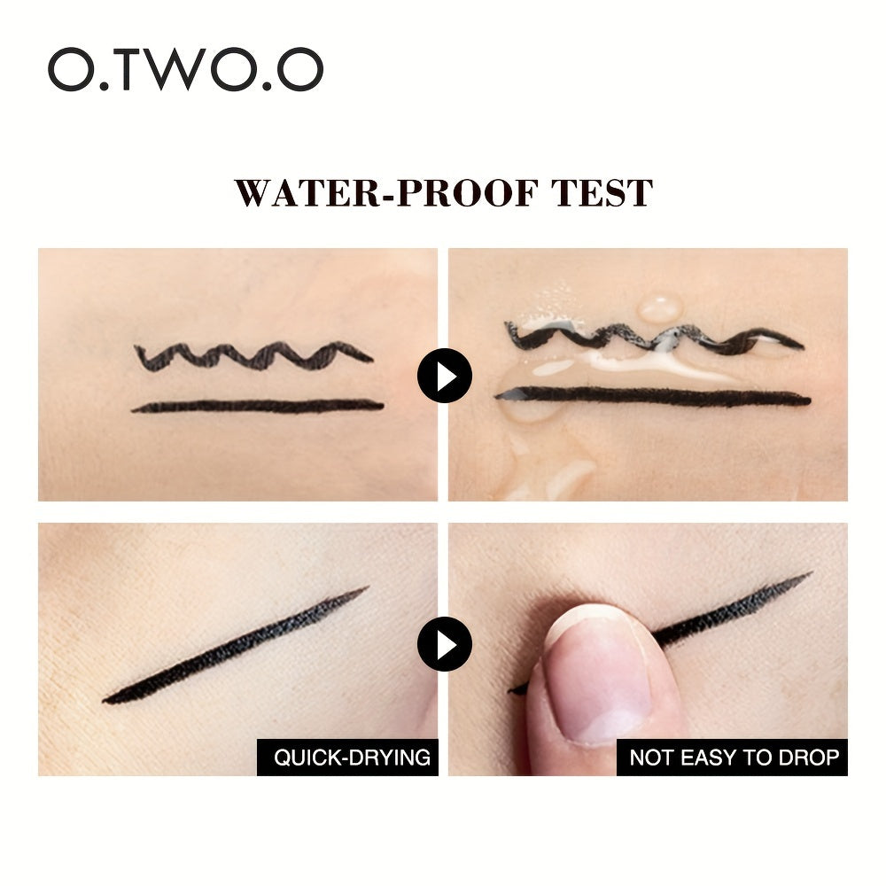 O.TWO.O Winged Eyeliner Stamp Waterproof Makeup Smudge-Proof Wing Eyeliner Black 2-in-1 Liquid Magic Cat Eye Pencil