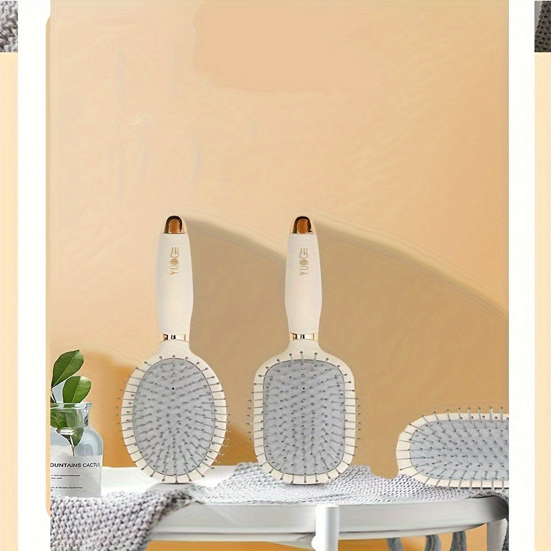 Cute Bear Detangling Hair Brushes, Air Cushion Massage Comb, Scalp Massager For Women Long Hair, Portable Styling Brush With Vent Hole For Curly Hair, High Aesthetic Appeal