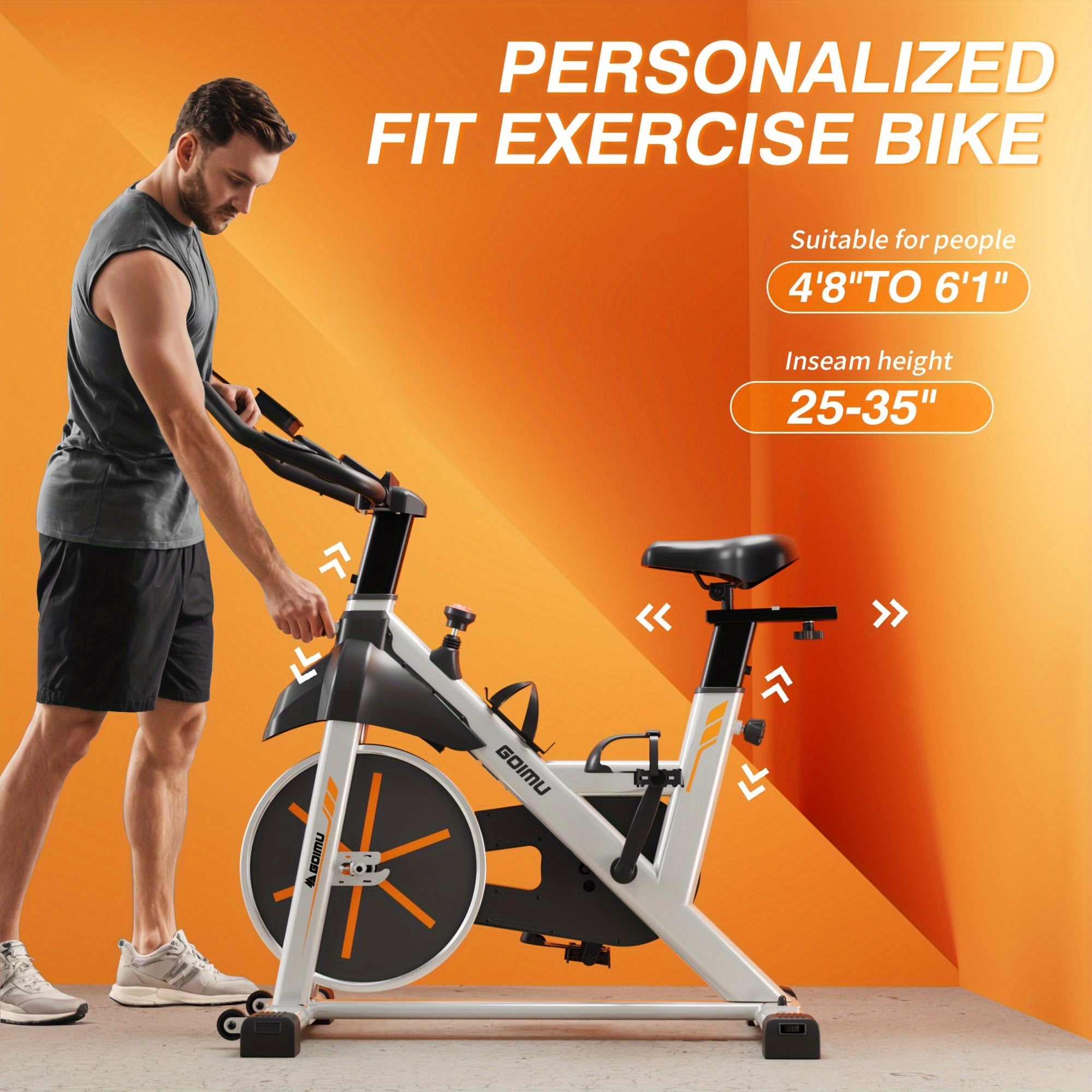 Exercise Bike, Cycling Bike with Magnetic Resistance, Fitness Cycle Bike with Digital Display & Ipad Mount, 350lbs Weight Capacity