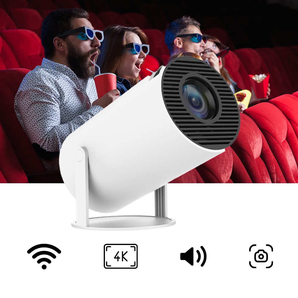 Portable Projector  For Home Use 180 Degrees Projection Angle Automatic Focus Home Video Projector