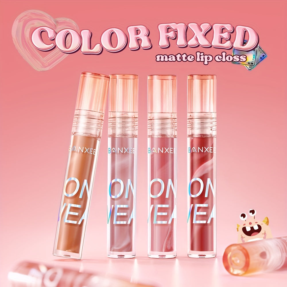 BANXEER Color-Fixed Lip Gloss Long-Lasting Moisturizing Non-Sticky Shine Lip Plumper Repair Liquid Lipstick - Nature Effect Paste