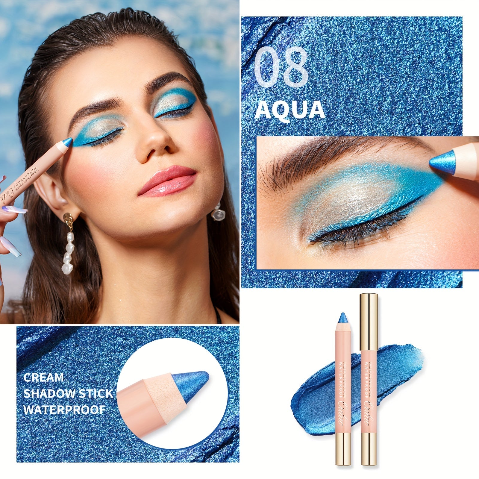 Oulac Eyeshadow Pencil 5Pcs Set - Highly Pigmented Eye Shadow Pencil Waterproof & Long Lasting