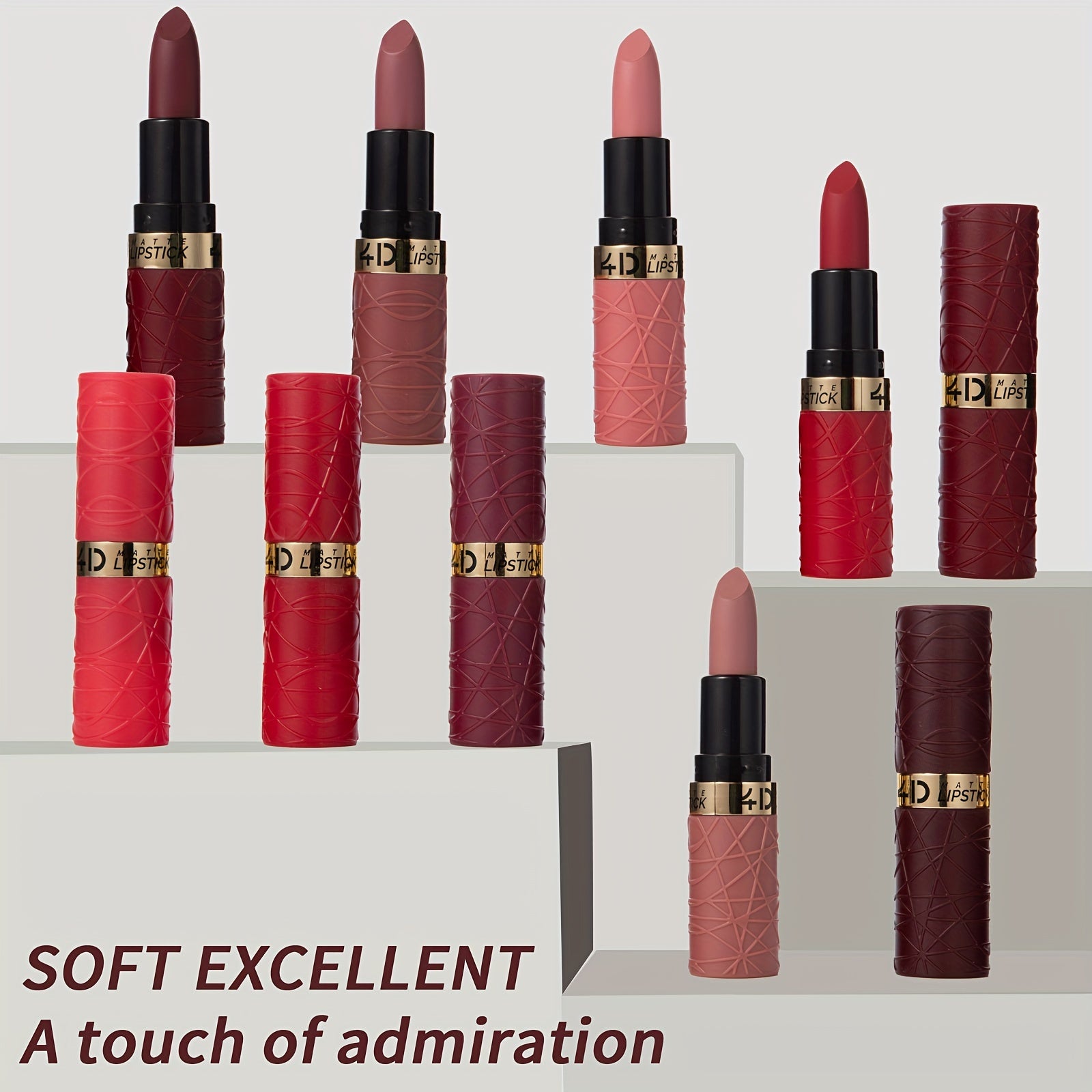 Popular Matte Lipstick Gift Set With 6 Colors Waterproof And Non-sticky Cup Nude Red Tone Daily Makeup Gifts For Women