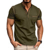 Summer Men's Color Matching Pocket T-shirt Top