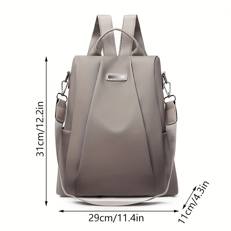 Casual Backpack With Anti-Theft Design, Detachable Shoulder Strap, Multifunctional Travel Shoulder Bag