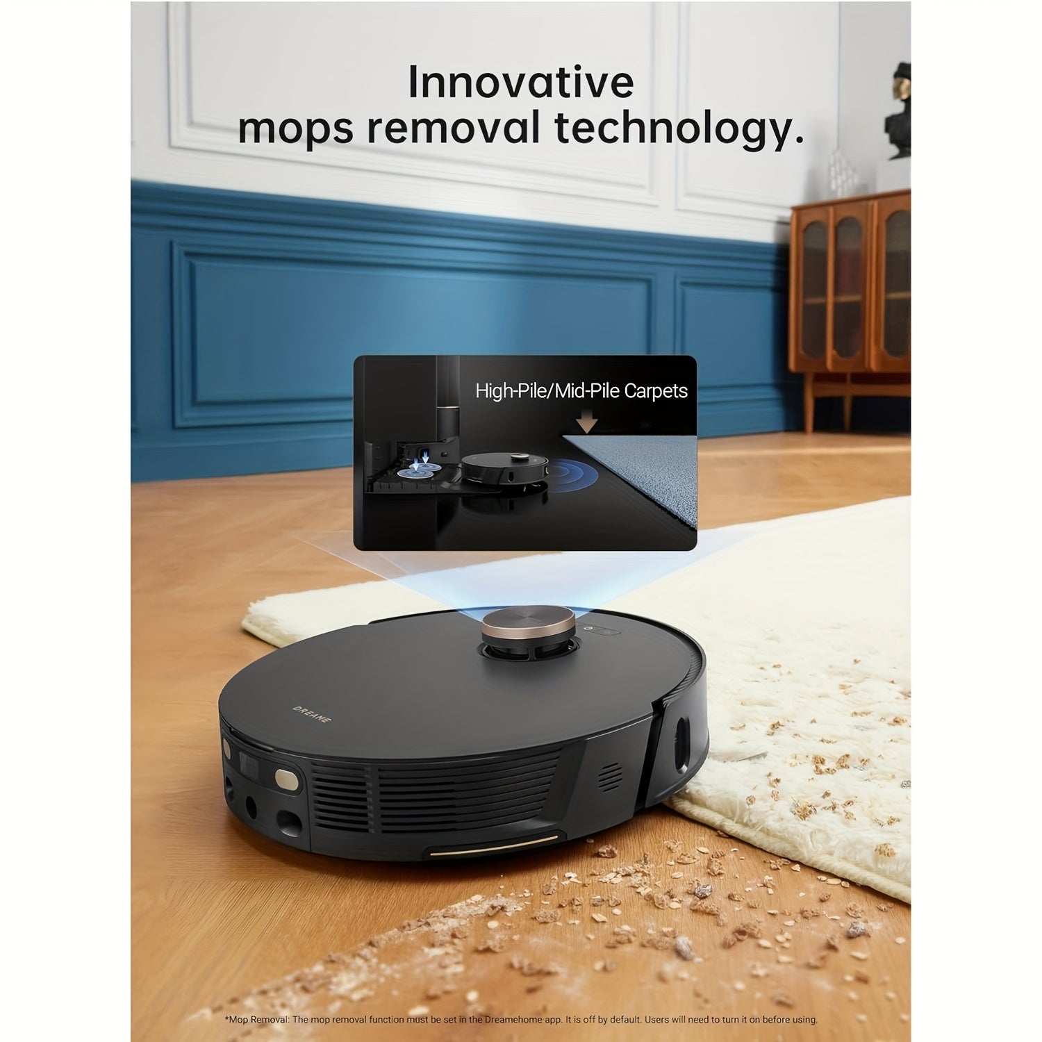 Dreame L20 Ultra Robot Vacuum And Mop With Mop-Extend, Auto Mop Removal & Raising, Washing And Drying, 7000Pa Suction, Self-Emptying, Self-Refilling, AI Obstacle Avoidance