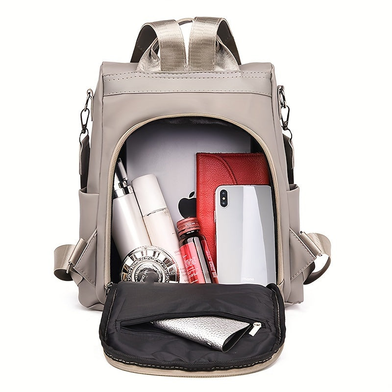 Casual Backpack With Anti-Theft Design, Detachable Shoulder Strap, Multifunctional Travel Shoulder Bag