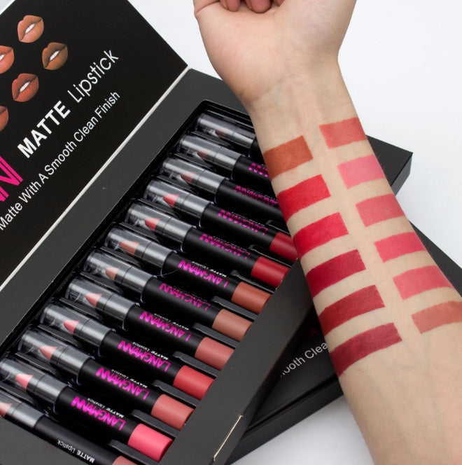 Matte Lippenstift Wasserdicht Langanhaltende Samt Lippenstift Set