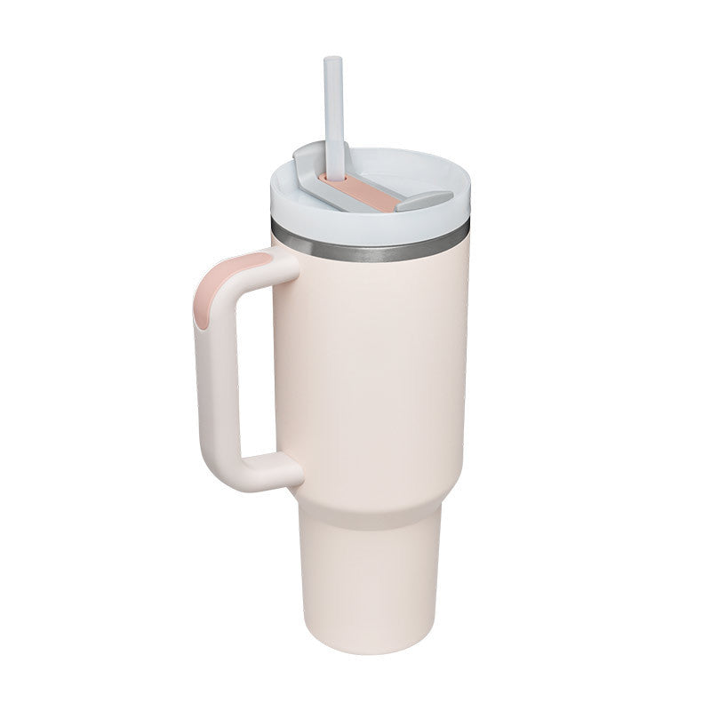 Oz Tumbler With Handle Straw Insulated Coffee Cup