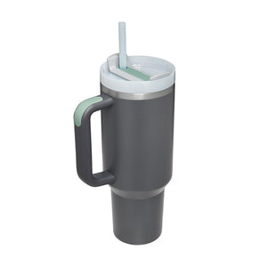 Oz Tumbler With Handle Straw Insulated Coffee Cup