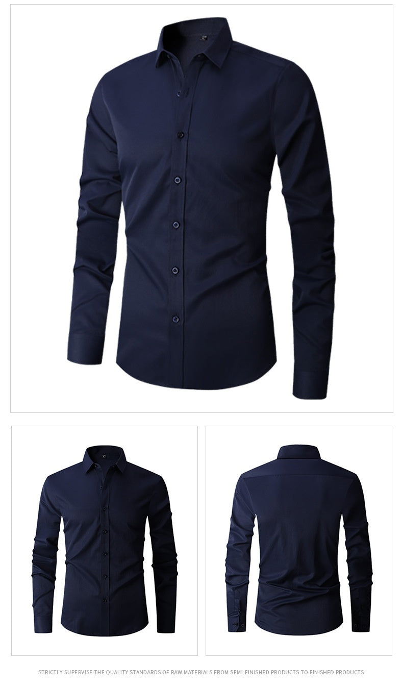 Long Sleeve Trendy Casual Slim-fit Shirt