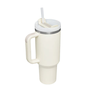 Oz Tumbler With Handle Straw Insulated Coffee Cup