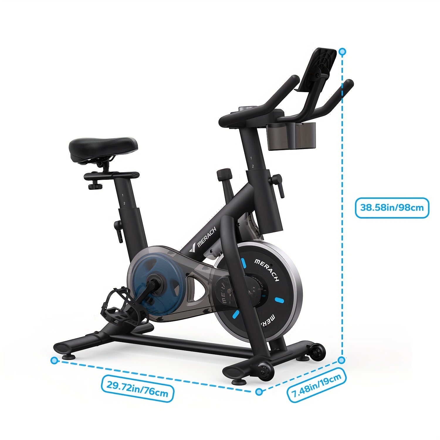 MERACH 1pc Exercise Bike, Stationary Bike, Indoor Cycling Bike With 270lbs Weight Capacity, For Fitness, Body Training