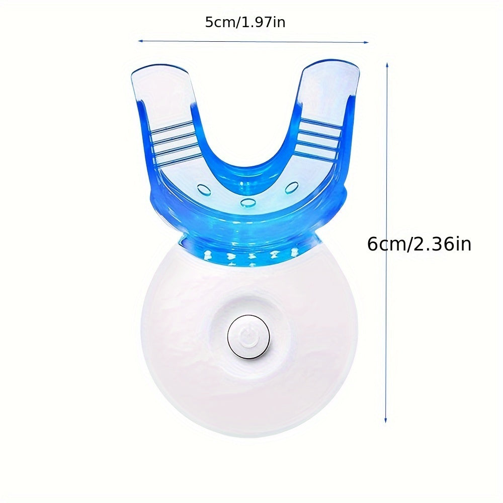 Teeth Whitening Gel Kit, 6 Teeth Cleaning Gel + 2 Dental Trays + Cleaning Led Lights LED Light 0.1oz Carbamide Peroxide Teeth Whitening Gel Dental Bleaching Gel Kit For Tooth