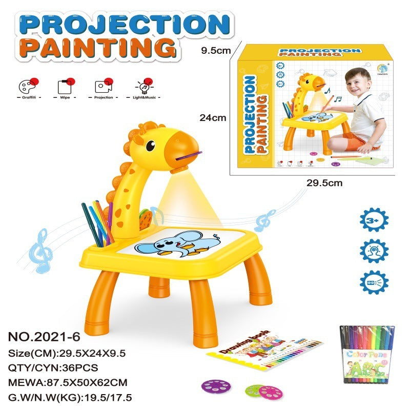 Children Smart Projector Painting Drawing Projector Table Desk Toy