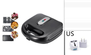 6-in-1 Waffeleisen EU Stecker Sandwichmaker Grill Frühstücksmaker Donut Kuchenmaker Kompakte Küche Esszimmer Küche Zubehör