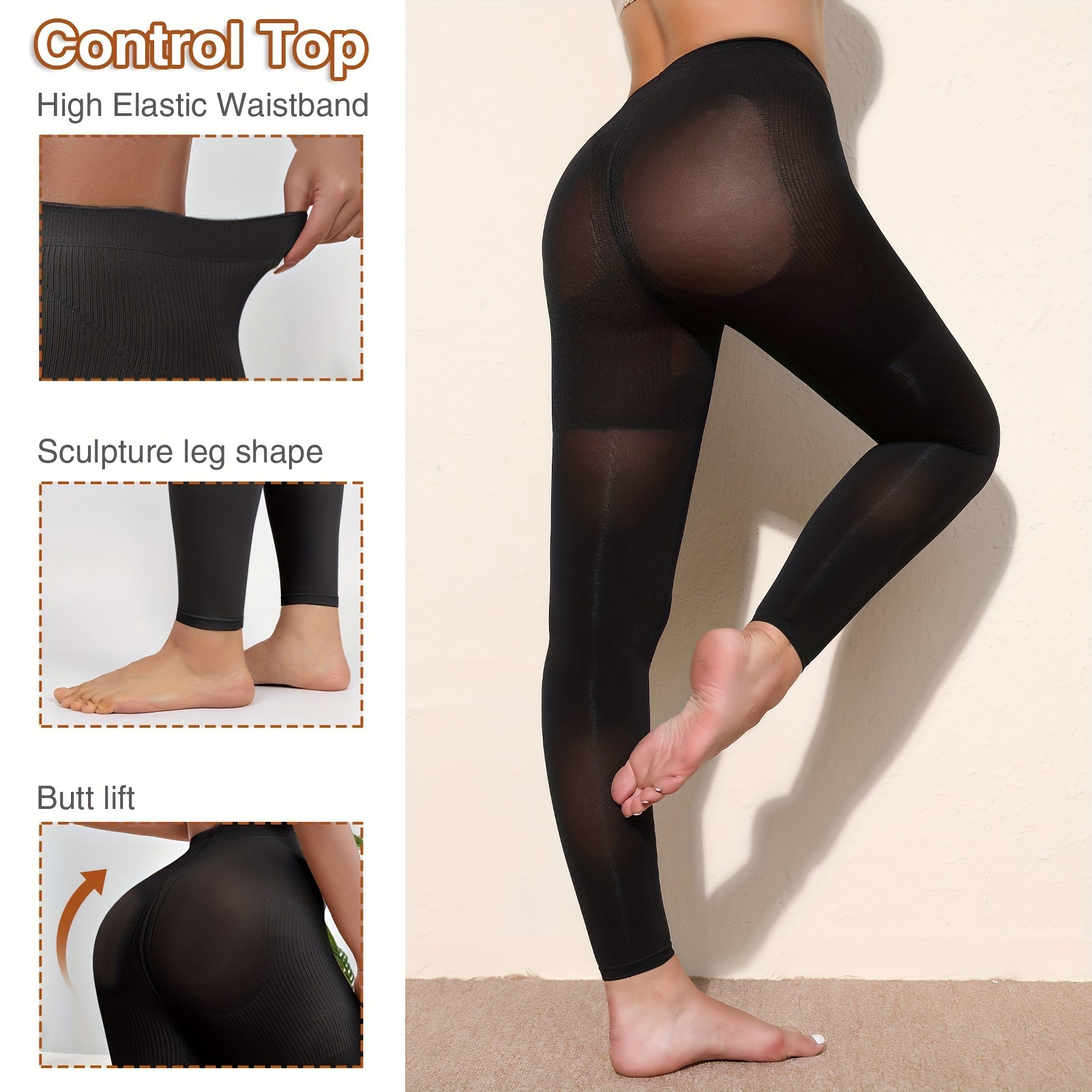 Compression Pantyhose15-20mmHg Graduated Support Tights, Medical Quality Graduated Support Hose for Diabetics, Reduced Swelling Leg & Feet