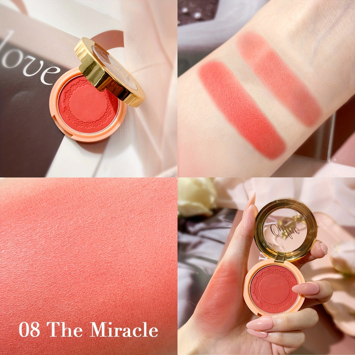 Oulac Tipsy and Shiny Highlight Frost Blush | Highly Pigmented Cream Blush 3 Pcs Set