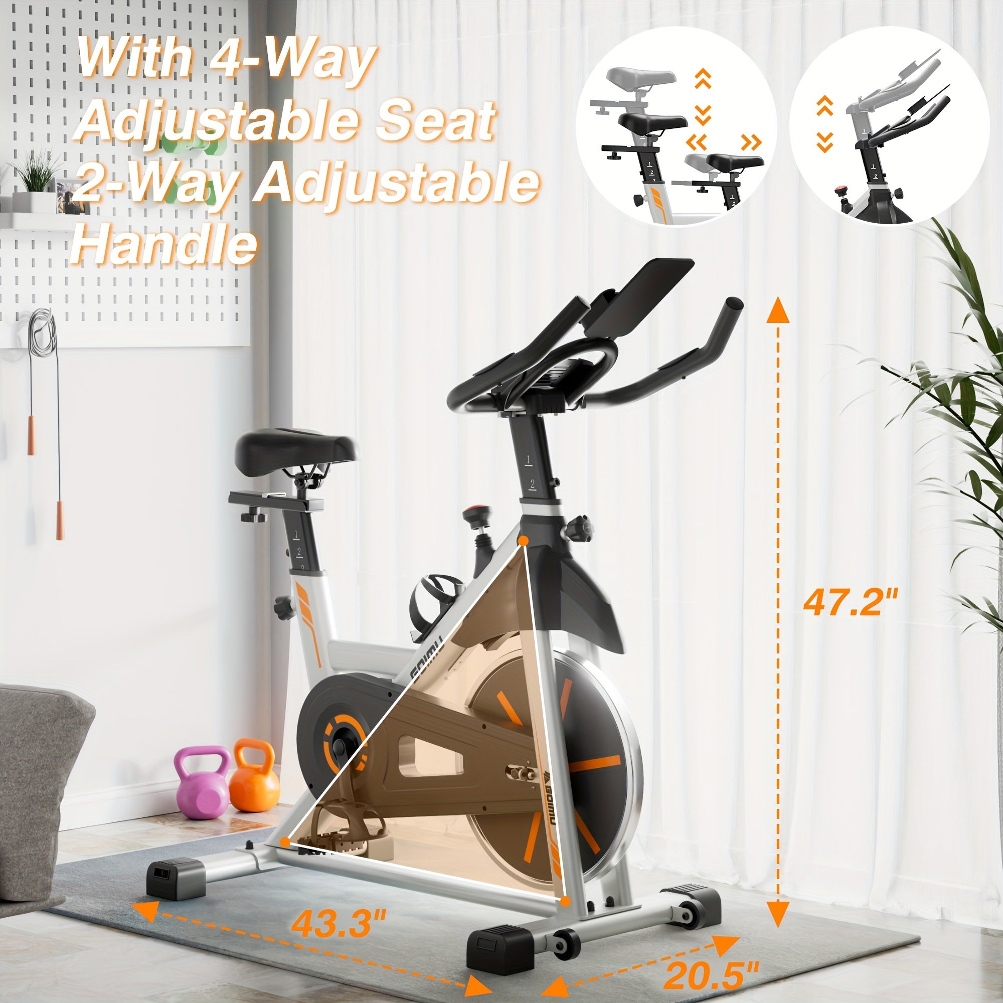 Exercise Bike, Cycling Bike with Magnetic Resistance, Fitness Cycle Bike with Digital Display & Ipad Mount, 350lbs Weight Capacity